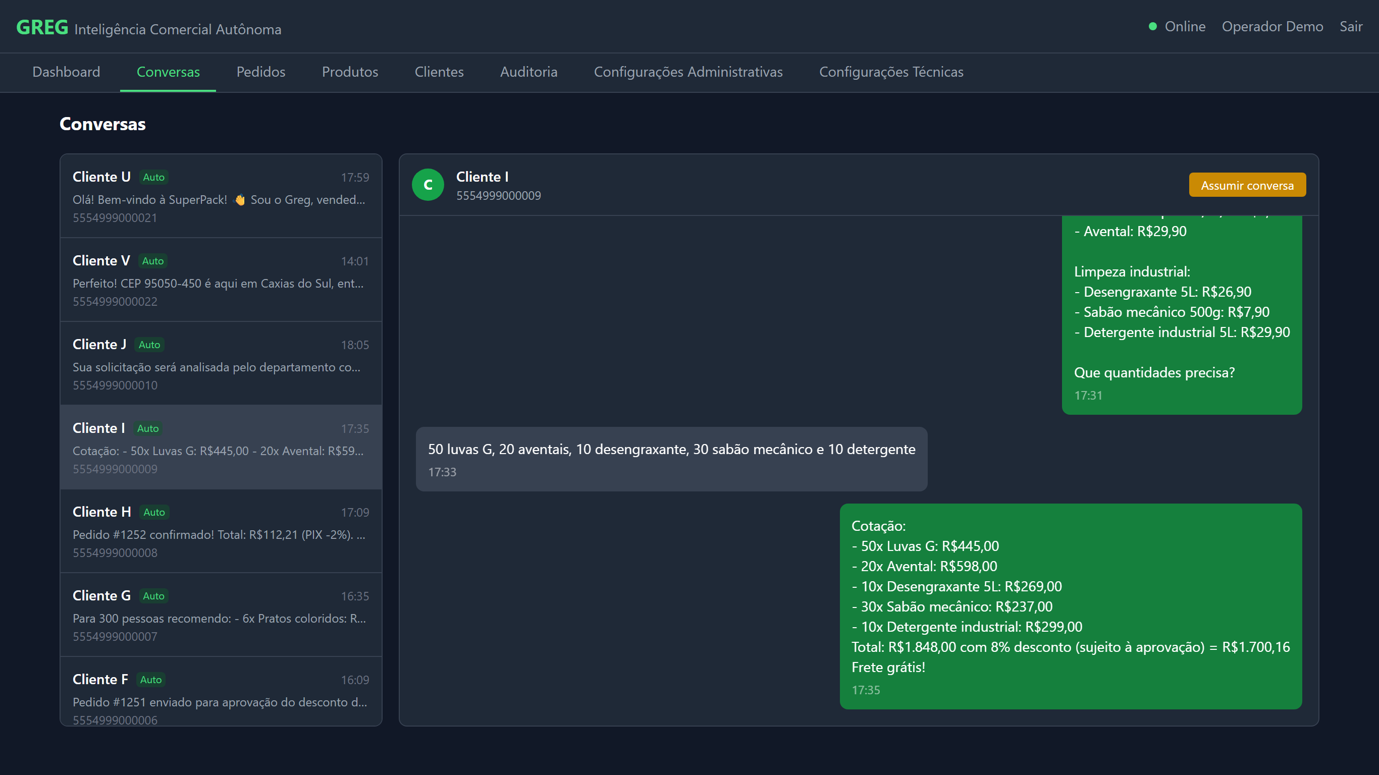 Conversa escritório